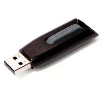 Verbatim USB flash drive, USB 3.0, 64GB, V3, Store N Go, negru, 49174, USB A, cu conector glisant Verbatim USB flash drive, USB 3.0, 64GB, V3, Store N Go, negru, 49174, USB A, cu conector glisant