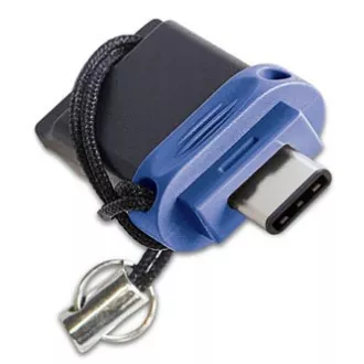Unitate flash USB Verbatim OTG, USB 3.0, 64GB, Dual, albastru, 49967, USB A / USB C, cu curea