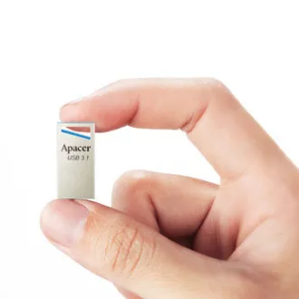 Apacer USB flash drive, USB 3.0, 128 GB, AH155, argintiu, AP128GAH155U-1, USB A, cu curea