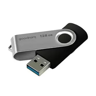 Unitate flash USB Goodram, USB 3.0, 128 GB, UTS3, negru, UTS3-1280K0R11, USB A, cu capac rotativ