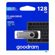 Unitate flash USB Goodram, USB 2.0, 128 GB, UTS2, negru, UTS2-1280K0R11, USB A, cu capac rotativ