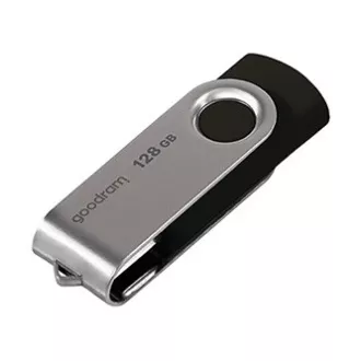 Unitate flash USB Goodram, USB 2.0, 128 GB, UTS2, negru, UTS2-1280K0R11, USB A, cu capac rotativ