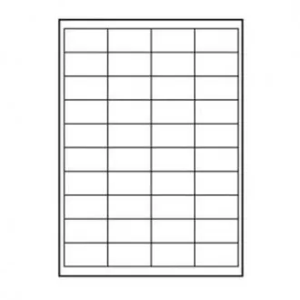 Etichete cu logo 48,5 mm x 25,4 mm, A4, mat, alb, 44 etichete, 140 g/m2, pachet de 10, pentru imprimante cu jet de cerneală și laser
