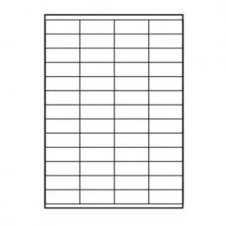 Etichete cu logo 52,5 mm x 21,2 mm, A4, mat, alb, 56 etichete, 140 g/m2, pachet de 25, pentru imprimante cu jet de cerneală și laser