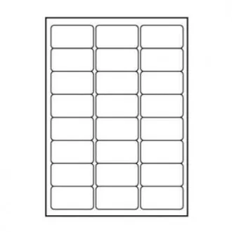 Etichete cu logo 68mm x 36mm, A4, mate, albe, 24 etichete, 140g/m2, ambalate în 10 buc, pentru imprimante cu jet de cerneală și laser, RETAIL
