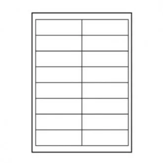 Etichete cu logo 99,1 mm x 34 mm, A4, mate, albe, 16 etichete, 140 g/m2, pachet de 10, pentru imprimante cu jet de cerneală și laser