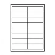 Etichete cu logo 99,1 mm x 34 mm, A4, mat, alb, 16 etichete, 140 g/m2, pachet de 25, pentru imprimante cu jet de cerneală și laser