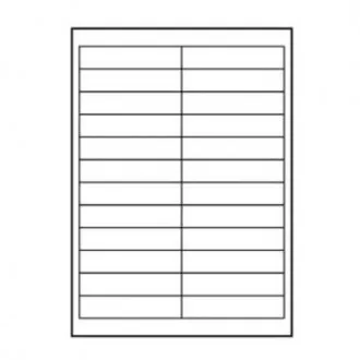 Etichete cu logo 100 mm x 23 mm, A4, mate, albe, 24 etichete, 140 g/m2, pachet de 25, pentru imprimante cu jet de cerneală și laser