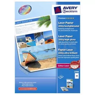 Hârtie Avery Zweckform Premium Laser, 2798, hârtie foto, lucioasă, albă, A4, 200 g/m2, 100 buc, laser Hârtie Avery Zweckform Premium Laser, 2798, hârtie foto, lucioasă, albă, A4, 200 g/m2, 100 buc, laser