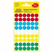 Etichete Avery Zweckform 12mm, colorate, 54 etichete, marcare, pachet de 5, 3088, pentru descriere manuală