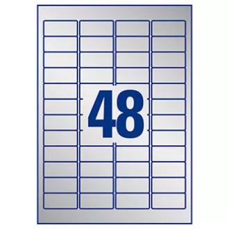 Etichete Avery Zweckform 45,7 mm x 21,2 mm, A4, argintiu, 48 etichete, foarte rezistente, pachet de 20, L6009-20, pentru imprimanta laser Etichete Avery Zweckform 45,7 mm x 21,2 mm, A4, argintiu, 48 etichete, foarte rezistente, pachet de 20, L6009-20, pentru imprimanta laser