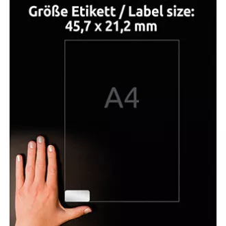Etichete Avery Zweckform 45,7 mm x 21,2 mm, A4, argintiu, 48 etichete, foarte rezistente, pachet de 20, L6009-20, pentru imprimanta laser Etichete Avery Zweckform 45,7 mm x 21,2 mm, A4, argintiu, 48 etichete, foarte rezistente, pachet de 20, L6009-20, pentru imprimanta laser