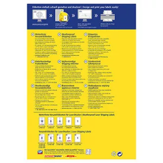 Etichete Avery Zweckform 99,1 mm x 139 mm, A4, albe, 1 etichetă, rezistente la apă, pachet de 25, L7994-25, pentru imprimante laser