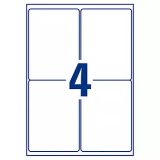 Etichete Avery Zweckform 99,1 mm x 139 mm, A4, albe, 1 etichetă, rezistente la apă, pachet de 25, L7994-25, pentru imprimante laser