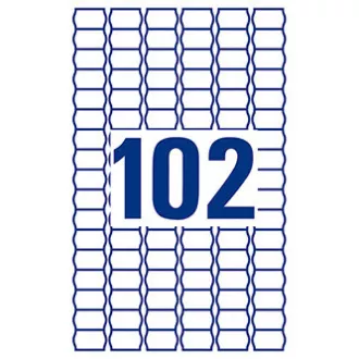 Etichete de preț Avery Zweckform 26 mm x 16 mm, A4, alb, 102 etichete, detașabile, pachet de 25, L3410REV-25, pentru laser și jet de cerneală