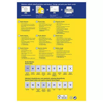 Etichete Avery Zweckform 40mm, A4, alb, 24 etichete, pachet de 10, L3415-10, pentru imprimante laser și inkjet, copiatoare Etichete Avery Zweckform 40mm, A4, alb, 24 etichete, pachet de 10, L3415-10, pentru imprimante laser și inkjet, copiatoare