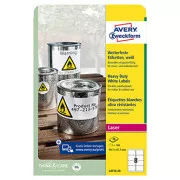 Etichete Avery Zweckform 99,1 mm x 67,7 mm, A4, mate, albe, 8 etichete, foarte rezistente, pachet de 20, L4715-20, pentru imprimante laser