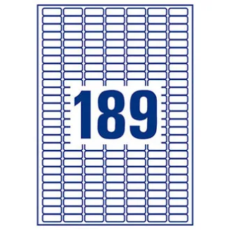 Etichete Avery Zweckform 25,4 mm x 10 mm, A4, albe, 189 etichete, cu aderență ridicată, pachet de 20, L7871-20, pentru laser și ATR Etichete Avery Zweckform 25,4 mm x 10 mm, A4, albe, 189 etichete, cu aderență ridicată, pachet de 20, L7871-20, pentru laser și ATR