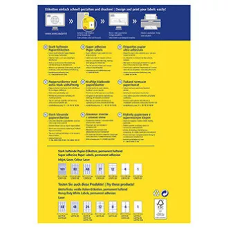 Etichete Avery Zweckform 105 mm x 48 mm, A4, alb, 12 etichete, aderență ridicată, pachet de 20, L7875-20, pentru laser și jet de cerneală Etichete Avery Zweckform 105 mm x 48 mm, A4, alb, 12 etichete, aderență ridicată, pachet de 20, L7875-20, pentru laser și jet de cerneală