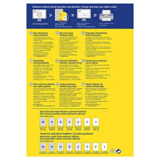 Etichete Avery Zweckform 45,7 mm x 21,2 mm, A4, albe, 48 de etichete, foarte rezistente, pachet de 10, L7911-10, pentru imprimante laser și