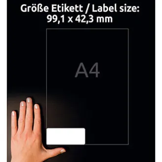 Etichete Avery Zweckform 99,1 mm x 42,3 mm, A4, albe, 12 etichete, foarte durabile, pachet de 40, L7913-40, pentru imprimante laser și Etichete Avery Zweckform 99,1 mm x 42,3 mm, A4, albe, 12 etichete, foarte durabile, pachet de 40, L7913-40, pentru imprimante laser și