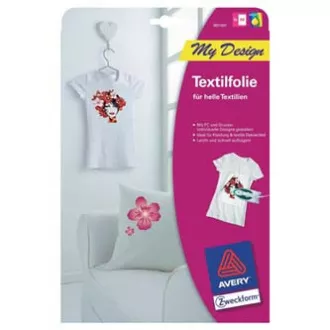 Hârtie termoficată Avery Zweckform, pentru tricouri albe, alb, A4, 5 coli, pentru imprimante cu jet de cerneală, O