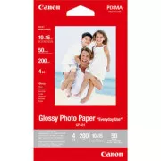 Hârtie foto lucioasă Canon, GP-501, hârtie foto, lucioasă, GP-501 tip 0775B081, albă, 10x15cm, 4x6", 200 g/m2, 50 buc, jet de cerneală