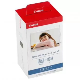 Set de hârtie Canon Color Ink, KP108IN, KP-108IN, hârtie foto, 3 pachete KP36IN tip lucios, 3115B001, alb, CP100, 220, 300, 330, 400