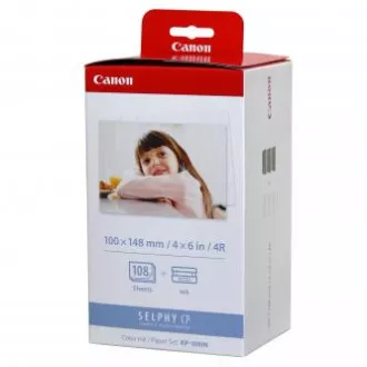 Set de hârtie Canon Color Ink, KP108IN, KP-108IN, hârtie foto, 3 pachete KP36IN tip lucios, 3115B001, alb, CP100, 220, 300, 330, 400