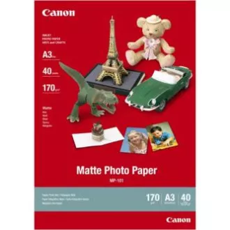 Hârtie foto Canon Matte, MP-101 A3, hârtie foto, mată, 7981A008, albă, A3, 170 g/m2, 40 buc, jet de cerneală