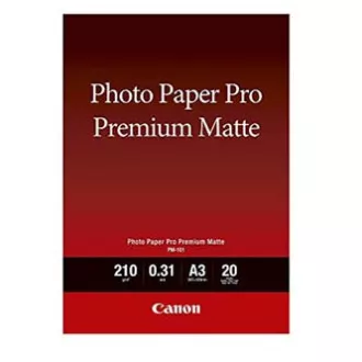 Hârtie foto Canon premium mată, PM-101, hârtie foto, mată, 8657B006, albă, A3, 210 g/m2, 20 buc, jet de cerneală Hârtie foto Canon premium mată, PM-101, hârtie foto, mată, 8657B006, albă, A3, 210 g/m2, 20 buc, jet de cerneală