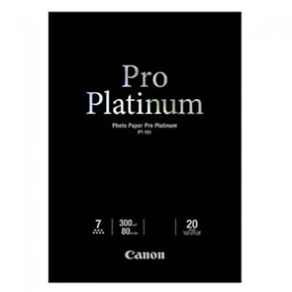 Hârtie foto Canon PT-101 PRO Platinum, PT-101, hârtie foto, suprafață microporoasă lucioasă, 2768B067, alb, A2, 16.54x23.39", 300 g