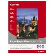 Hârtie foto Canon Plus semi-lucioasă, SG-201 A3, hârtie foto, semi-lucioasă, tip satinat 1686B026, alb, A3, 260 g/m2, 20 buc, cerneală