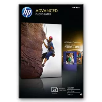 Hârtie foto lucioasă HP Advanced, Q8691A, hârtie foto, tip lucios fără margini, tip îmbunătățit, alb, 10x15cm, 4x6", 250 g/m2, 25 buc., i