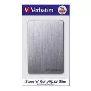 Hard disk extern Verbatim, Store,n,Go ALU Slim, 2.5", USB 3.0, 1TB, 53662, gri spațial