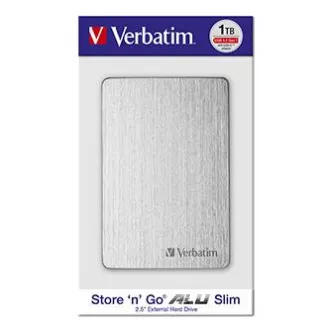 Hard disk extern Verbatim, Store,n,Go ALU Slim, 2.5", USB 3.0, 1TB, 53663, argintiu Hard disk extern Verbatim, Store,n,Go ALU Slim, 2.5", USB 3.0, 1TB, 53663, argintiu
