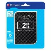 Hard disk extern Verbatim, Store N Go, 2.5", USB 3.0 (3.2 Gen 1), 2TB, 53195, negru