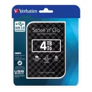 Hard disk extern Verbatim, Store N Go, 2.5", USB 3.0 (3.2 Gen 1), 4TB, 53223, negru