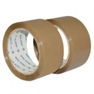 Bandă adezivă, acrilică, maro, 48mm, 66m