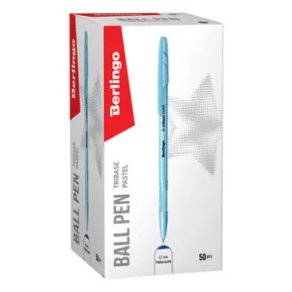 Berlingo, pix cu bilă, albastru, 50 buc, 0,7 mm, Tribase pastel Berlingo, pix cu bilă, albastru, 50 buc, 0,7 mm, Tribase pastel
