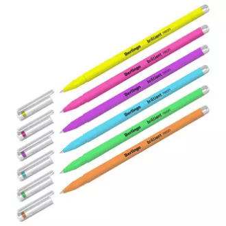 Berlingo, rolă cu gel, culoare, set de 6 bucăți, 0.8mm, Brilliant Neon Berlingo, rolă cu gel, culoare, set de 6 bucăți, 0.8mm, Brilliant Neon