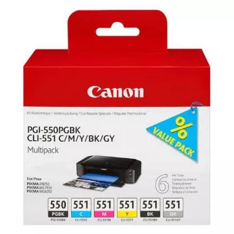 Canon PGI-550, CLI-551 (6496B005) - Cartuș, black + color (negru + color)