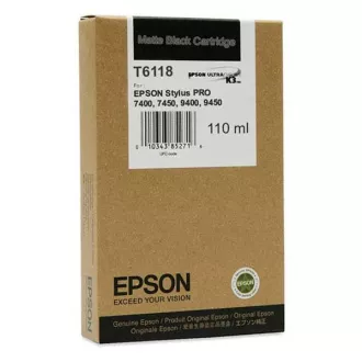 Epson T6118 (C13T611800) - Cartuș, matt black (negru mat) Epson T6118 (C13T611800) - Cartuș, matt black (negru mat)