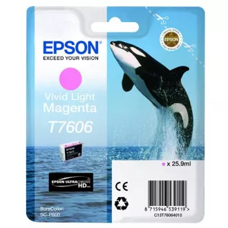 Epson T7606 (C13T76064010) - Cartuș, light magenta (magenta deschis) Epson T7606 (C13T76064010) - Cartuș, light magenta (magenta deschis)