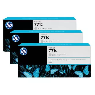 HP 771C (B6Y38A) - Cartuș, light gray (gri deschis) 3 bucati HP 771C (B6Y38A) - Cartuș, light gray (gri deschis) 3 bucati