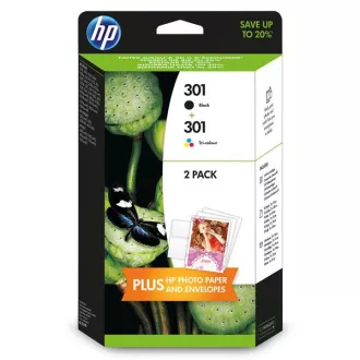HP 301 (N9J72AE) - Cartuș, black + color (negru + color)