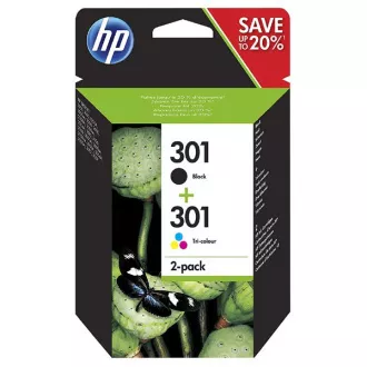HP 301 (N9J72AE#301) - Cartuș, black + color (negru + color)