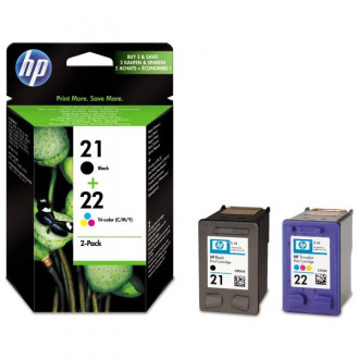 HP 21 + 22 (SD367AE) - Cartuș, black + color (negru + color) 2 bucati