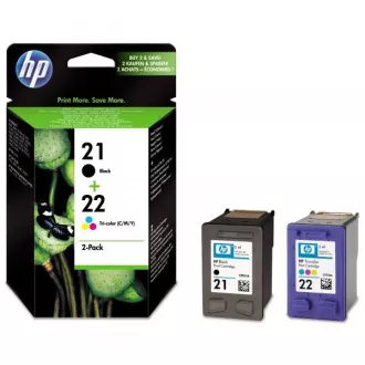 HP 21 + 22 (SD367AE) - Cartuș, black + color (negru + color) 2 bucati HP 21 + 22 (SD367AE) - Cartuș, black + color (negru + color) 2 bucati