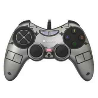 Gamepad Defender Zoom, 10 tl., USB, gri, vibrator, Windows XP/VISTA/7/8/10